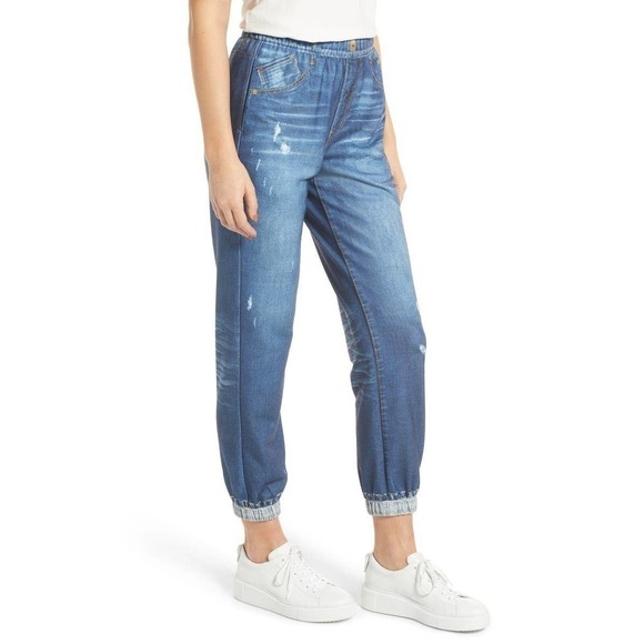 Wit & Wisdom Denim - Wit & Wisdom High Waist French Terry Pants Blev-Blue Vintage Women's Size S NWT